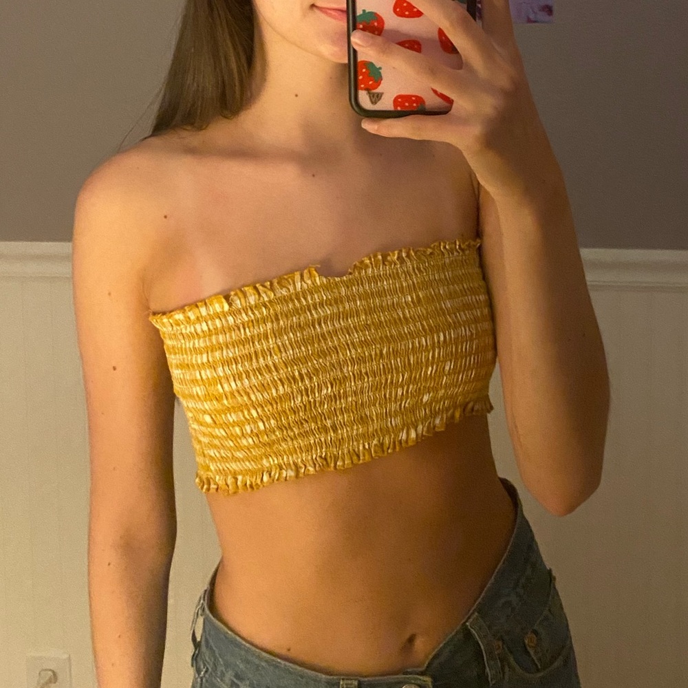 brandy melville gingham tube top